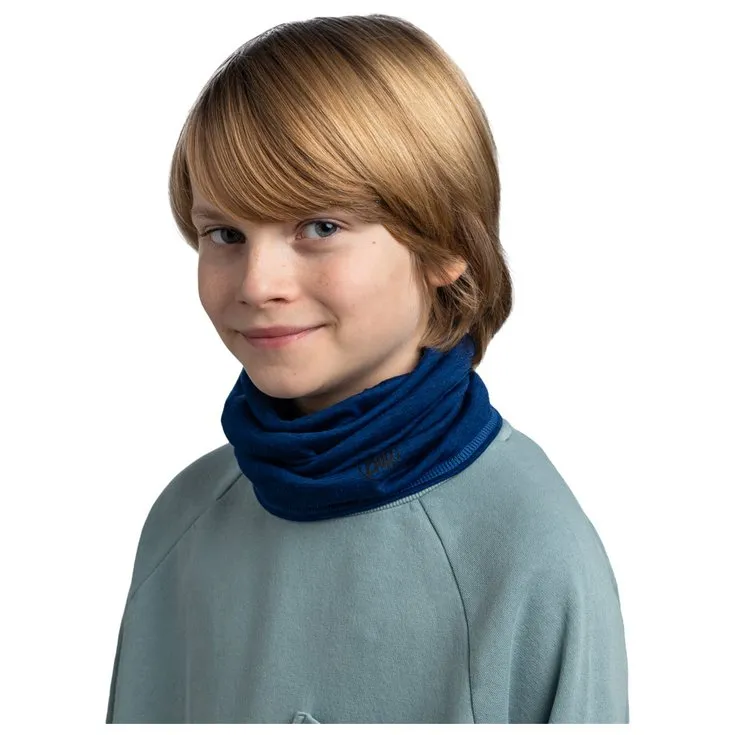 Halswärmer Buff ---Merino Lightweight Youth Neckwear Solid Cobalt