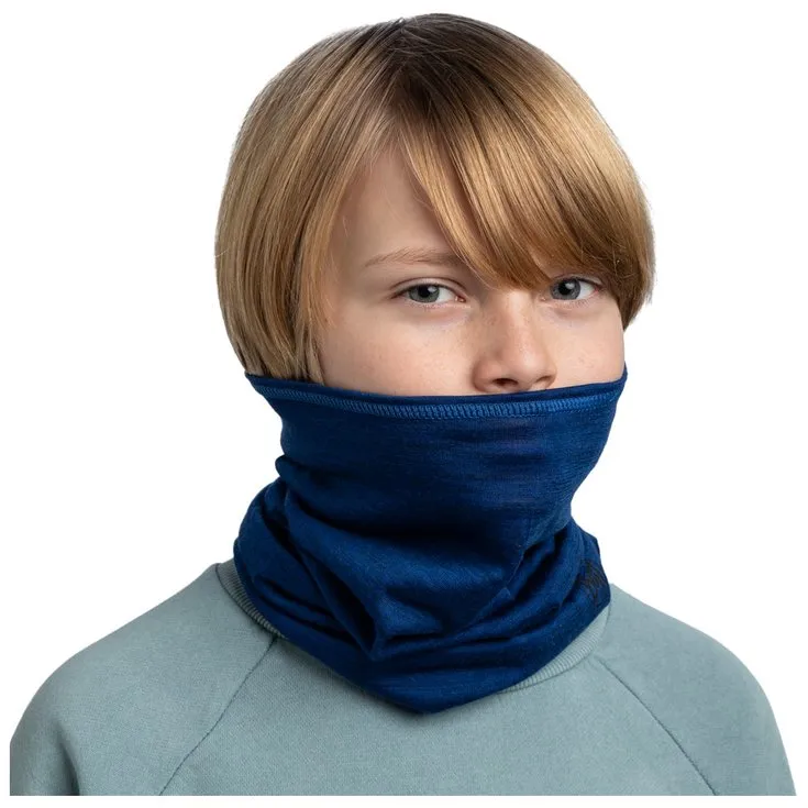 Halswärmer Buff ---Merino Lightweight Youth Neckwear Solid Cobalt