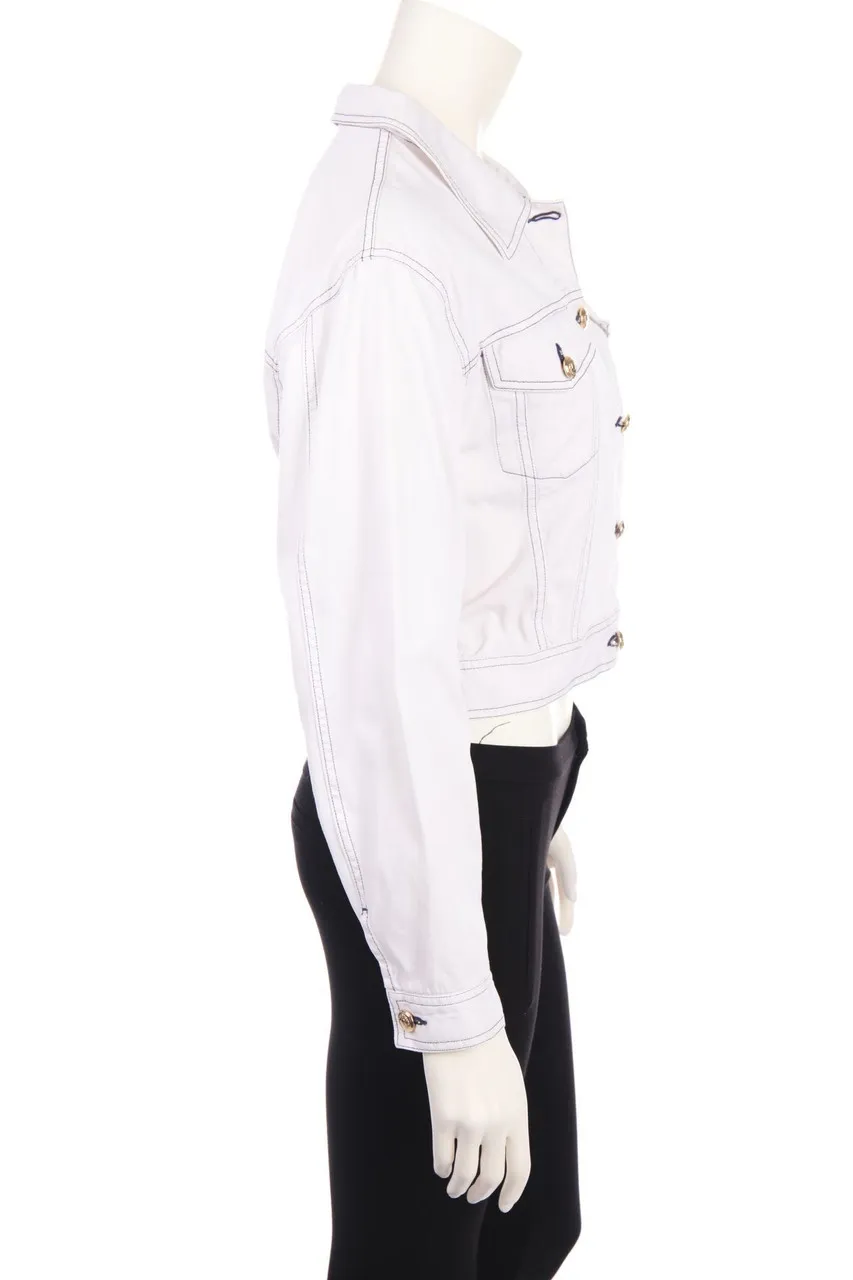 MOSCHINO JEANS - Jeans-Jacke mit Schmuck-Kn\u00f6pfen - D 40
