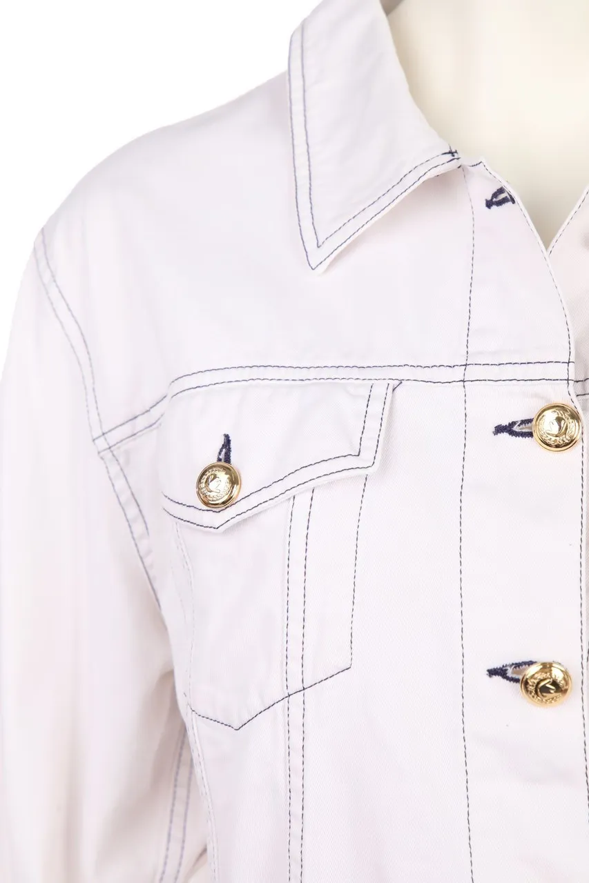 MOSCHINO JEANS - Jeans-Jacke mit Schmuck-Kn\u00f6pfen - D 40