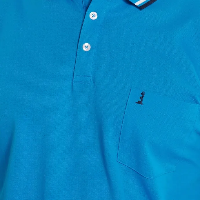 North Poloshirt mit Kontrastdetails, türkis 