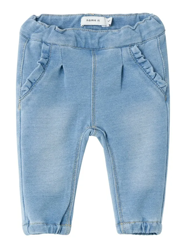 ✵ Name It Sweatjeans »NBFBELLA ROUND JEANS 6101-TR NOOS«, mit coolen Abriebeffekten online entdecken | Jelmoli-Versand